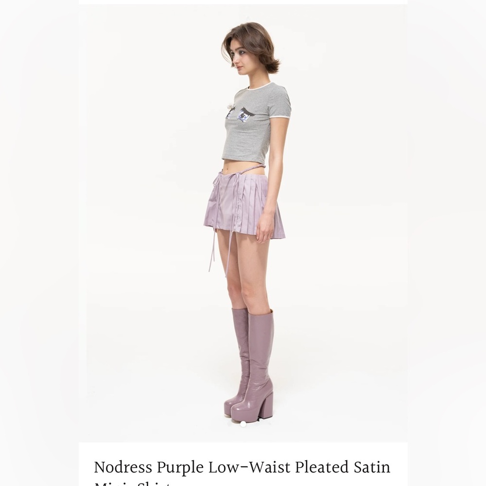 Nodress Purple pleated skirt - Picture 2 of 4